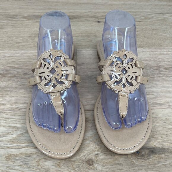 Circus Sam Edelman Womens Canyon Thong Sandal Size 9.5 Almond Patent Neutral - Picture 2 of 8